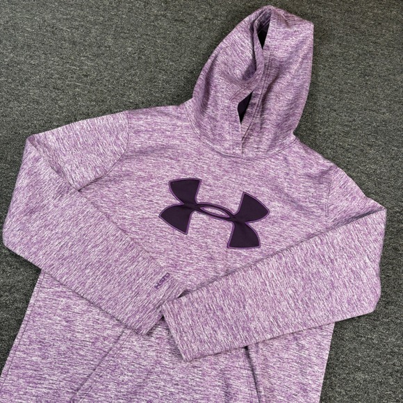 Under Armour Tops - Under Armour Hoodie Women Medium Purple ColdGear Storm Loose Fit Pullover 388